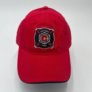 Chicago Fire MLS Red Adjustable Hat Cap Embroidered Logo New